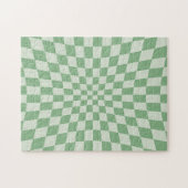Puzzle Motif de damier distordu vert (Horizontal)