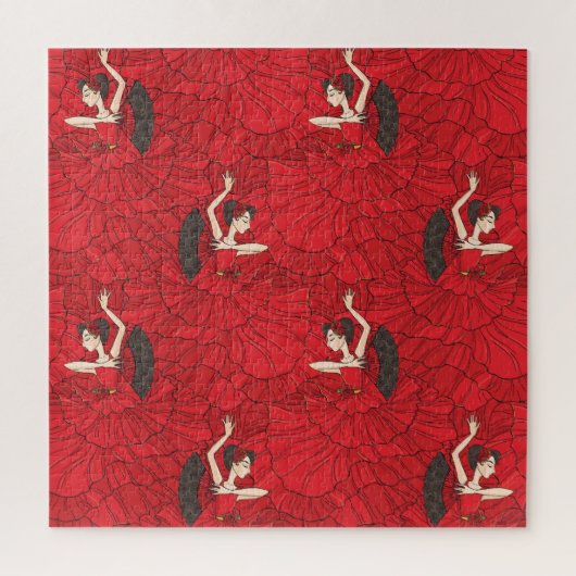 Puzzle Motif de danse vintage Tango Flamenco (Vertical)