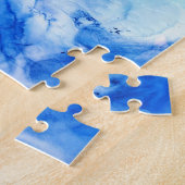 Puzzle Motif de dégradé d'aquarelle violet et bleu (Côté)