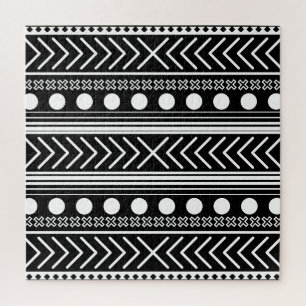 Puzzle Motif de design d'art noir et blanc
