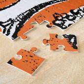 Puzzle Motif de dessin vintage Papaya Charcoal. (Côté)