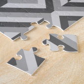 Puzzle Motif de diamant géométrique gris frustrant (Côté)