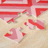 Puzzle Motif de diamant géométrique rouge frustrant (Côté)