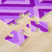 Puzzle Motif de diamant géométrique violet frustrant (Côté)
