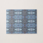 Puzzle Motif de diamants croisés géométriques bleu noir (Horizontal)