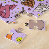 Puzzle Motif de doodle Halloween mignon (Côté)