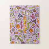 Puzzle Motif de doodle Halloween mignon (Vertical)
