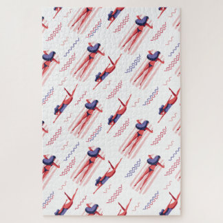 Puzzle Motif de femme de natation
