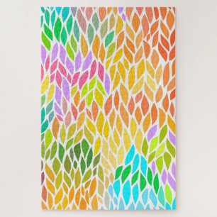 Puzzle Motif de feuilles colorées mignonnes