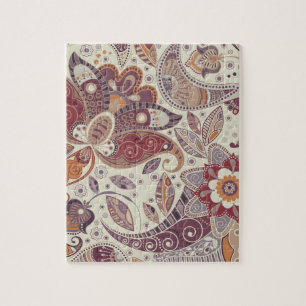 Puzzle Motif de fleur chic de Boho de hippie de Bohème d