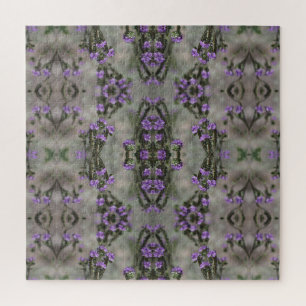 Puzzle Motif de fleur sauvage Héliotrope à sel pourpre