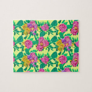Puzzle Motif de fleurs mignonnes floral coloré
