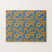 Puzzle Motif de fleurs orange jaune (Horizontal)
