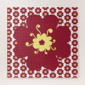 Puzzle Motif de fleurs rouges frustrant (Vertical)