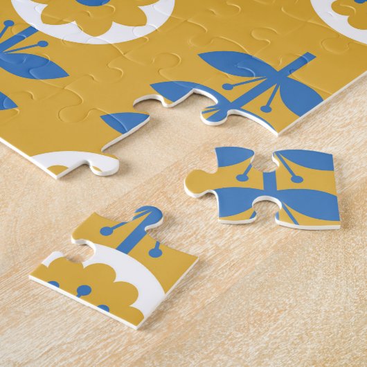 Puzzle Motif de fleurs stylisées scandinave (Côté)