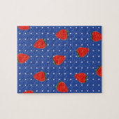 Puzzle motif de fraise avec points (Horizontal)