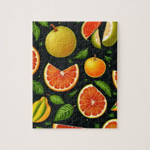 Puzzle Motif de fruits orange