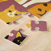 Puzzle Motif de Ginger, Chats noirs et blancs (Côté)