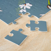 Puzzle Motif de grue, illustration Flying Bird. (Côté)