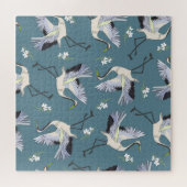 Puzzle Motif de grue, illustration Flying Bird. (Horizontal)