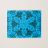 Puzzle Motif de kaléidoscope bleu glace givrée (Horizontal)