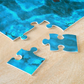 Puzzle Motif de kaléidoscope bleu glace givrée (Côté)