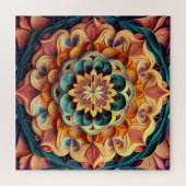 Puzzle Motif de kaléidoscope floral difficile (Horizontal)