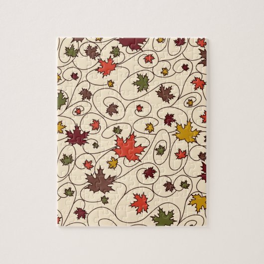 Puzzle Motif de la feuille d'érable à boudin (Vertical)