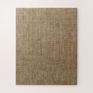 Puzzle motif de la nature de burlap rustique