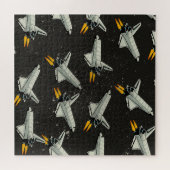 Puzzle motif de la navette spatiale vintage (Horizontal)