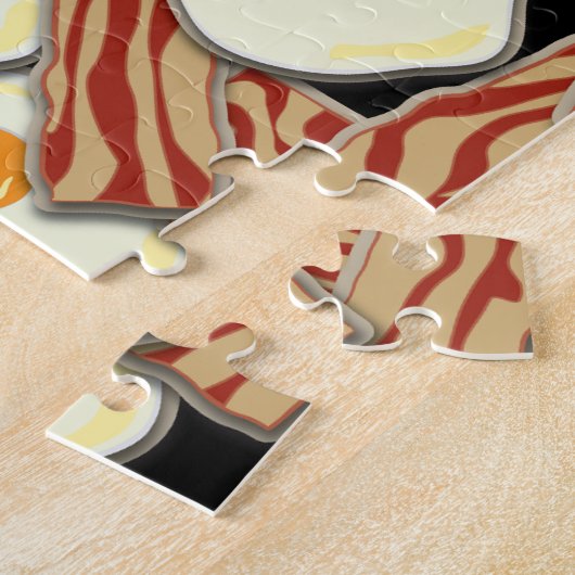 Puzzle Motif de lard et d'oeufs (Côté)