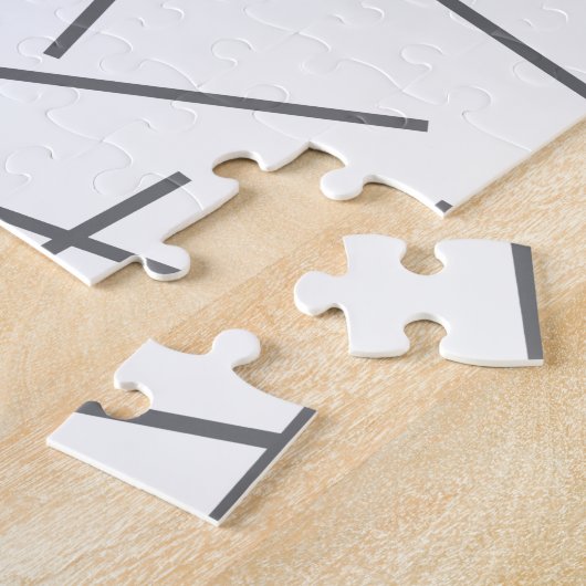 Puzzle Motif de ligne graphique moderne, simple et désord (Côté)