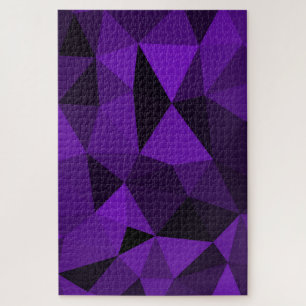Puzzle Motif de maille géométrique noir violet