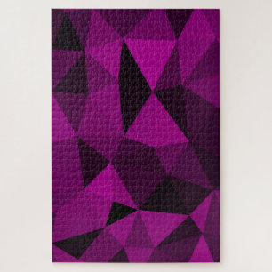 Puzzle Motif de maille géométrique rose noir