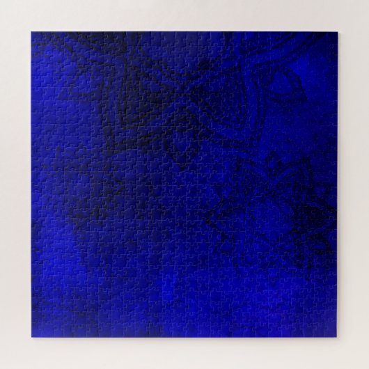 Puzzle Motif de Mandala bleu démuni (Horizontal)