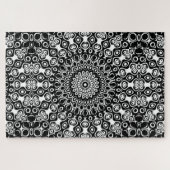 Puzzle Motif de mandala noir et blanc (Horizontal)