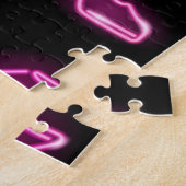 Puzzle Motif de mode avec icônes de néon. (Côté)