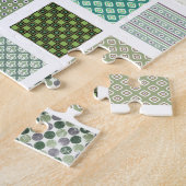Puzzle Motif de mosaïque vert d'édredon (Côté)