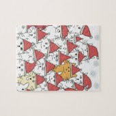 Puzzle Motif de Noël avec beaucoup de chats drôles (Horizontal)
