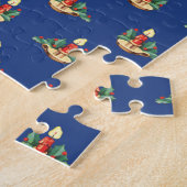 Puzzle Motif de Noël vintage, bougies et houx (Côté)