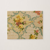 Puzzle Motif de papier peint décoratif floral antique (Horizontal)