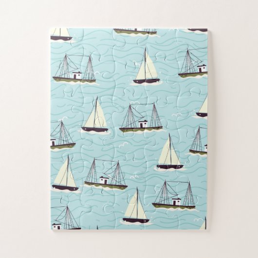 Puzzle Motif de pêche nautique (Vertical)