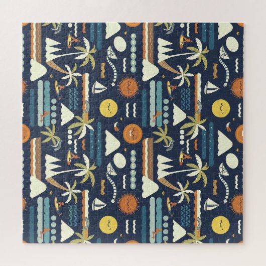 Puzzle Motif de plage tropicale amusant (Horizontal)