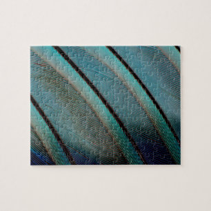 Puzzle Motif de plume bleue
