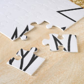 Puzzle Motif de points d'or géométriques à ananas. (Côté)