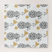 Puzzle Motif de points d'or géométriques à ananas. (Horizontal)