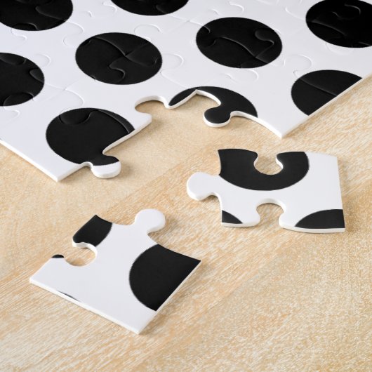 Puzzle Motif de points noir et blanc (Côté)