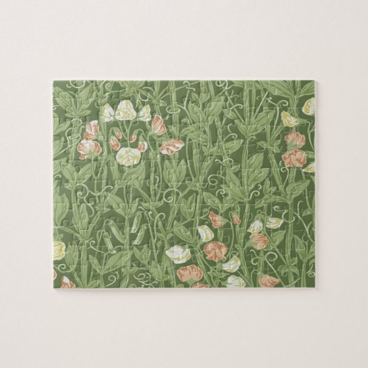 Puzzle Motif de pois de senteur William Morris, botanique (Horizontal)