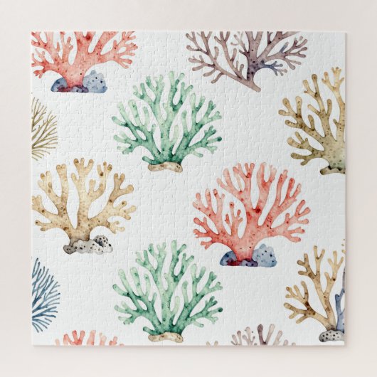 Puzzle Motif de récif de corail à l'aquarelle (Vertical)