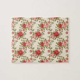Puzzle Motif de roses shabby chic vintage